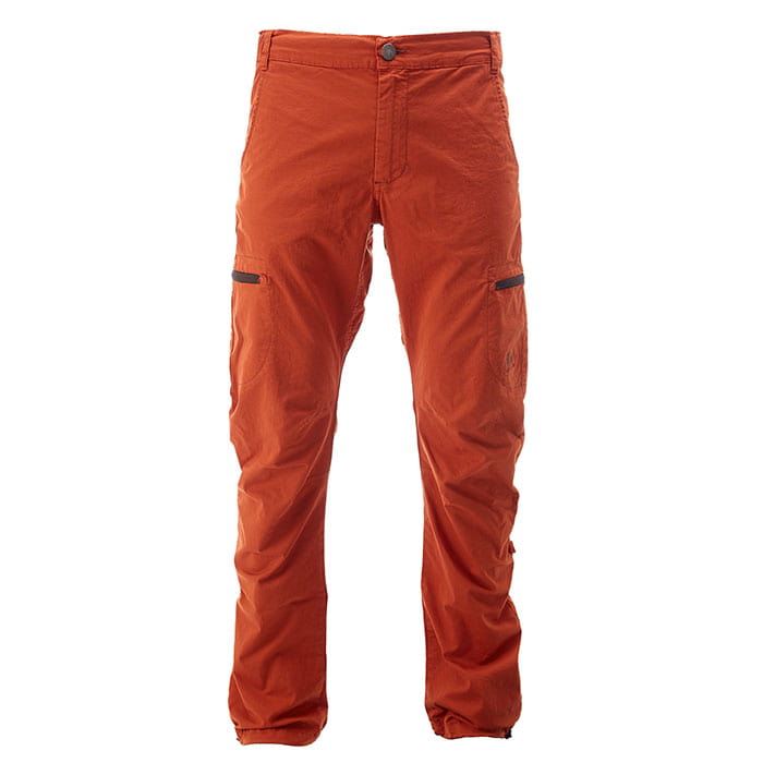 Cargo Pants Heavy in orange, straight-cut trousers with two side pockets and button closure