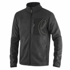 Mylodon Jacket in dark grey with black chest pocket and zipper, front view