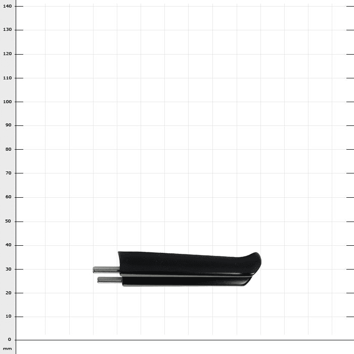 SpiderJack 3 release handle from the front, black with two metal pins