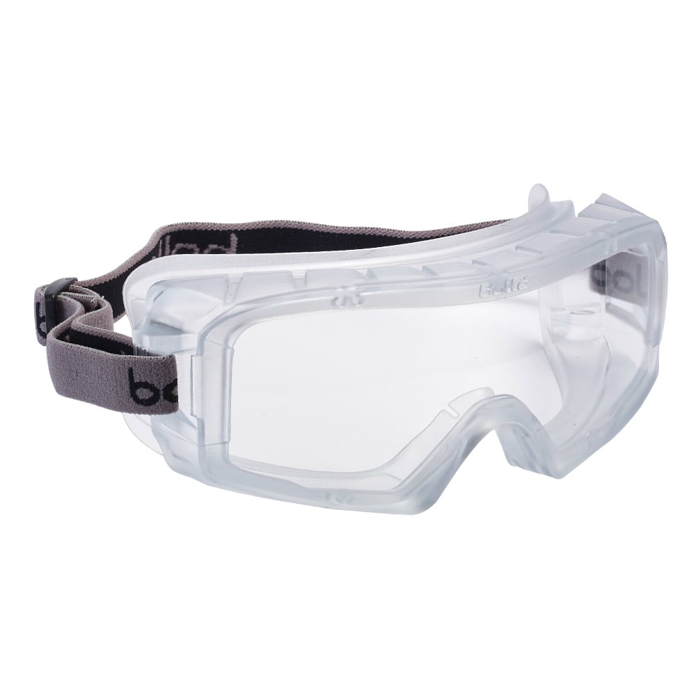 Coverall Goggles with Transparent Frame and Adjustable Black Elastic Band