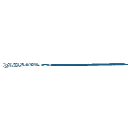 Cage awl, rod-shaped with blue handle and silver, grid-like end