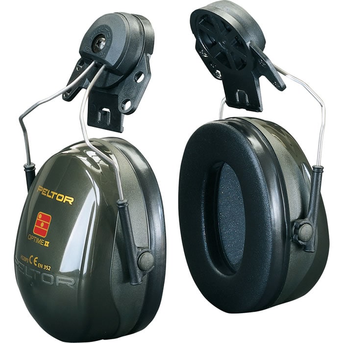 Peltor Optime II Plug Hearing Protection, dark green with black cushion and fasteners