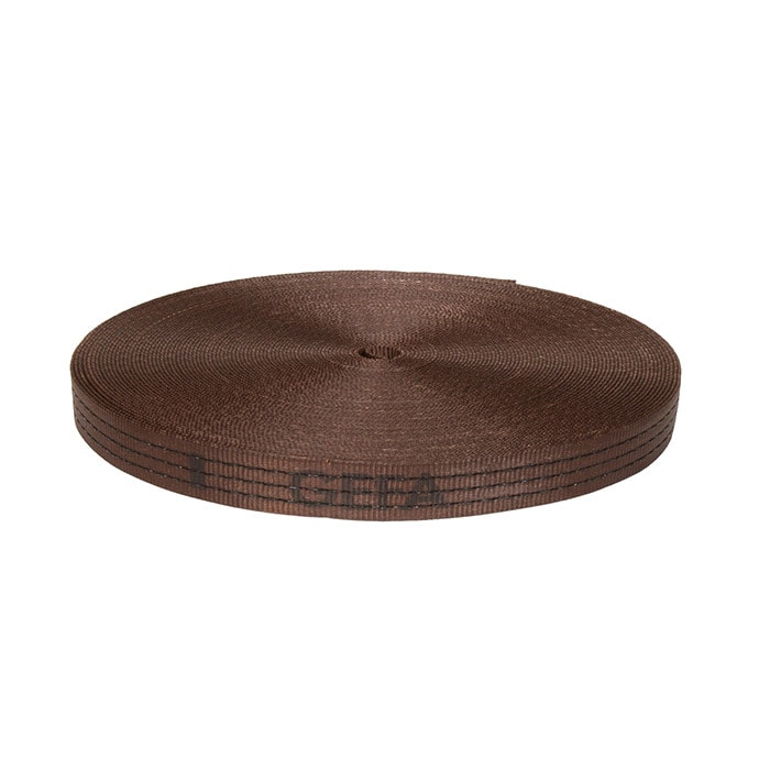 GEFA 2 t Webbing Classic brown webbing, rolled up, manufacturer GEFA