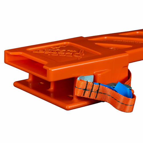 Close-up of the Toolprotect P1+ Pro case with orange strap and metal closure