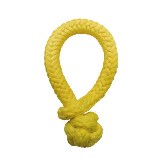 Link 8 yellow rope with knots at one end, product name visible