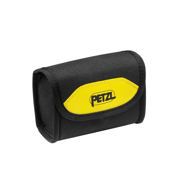 Poche by Petzl Black Small Bag with Yellow Patch and Petzl Logo