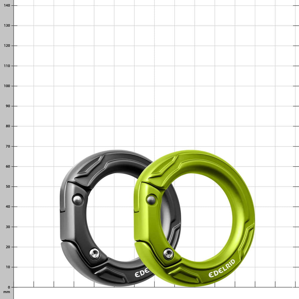 Edelrid Cupid Carabiner in Black and Green Side by Side