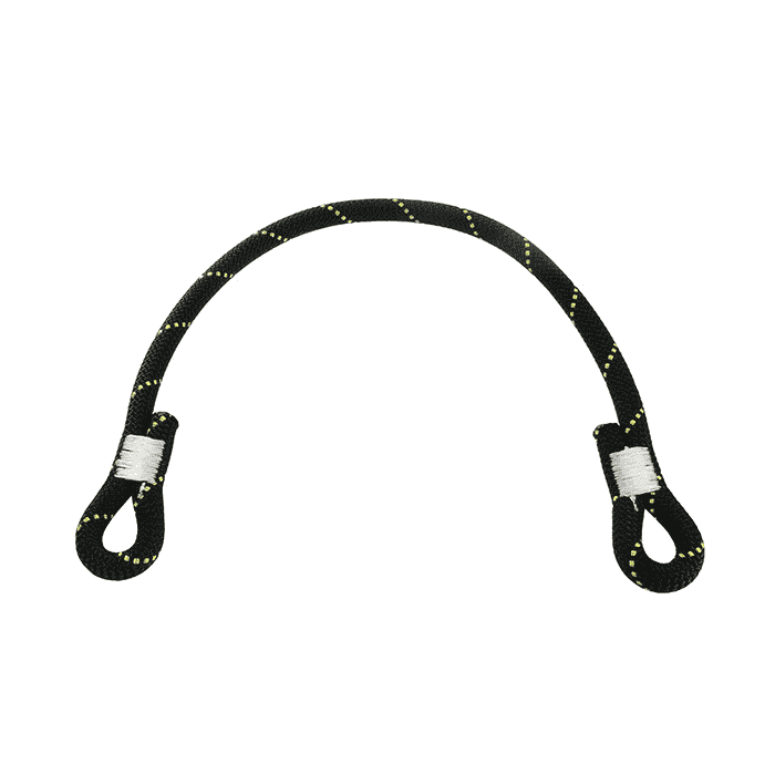 Sequoia grab bar, black rope with yellow markings and white loops at both ends