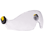 Vizir by Petzl, clear protective lens with black and yellow fastening clip