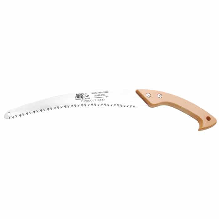 TurboCut Original Hand Saw with Curved, Serrated Metal Blade and Light Wooden Handle, Manufacturer ARS, Model TurboCut CT32