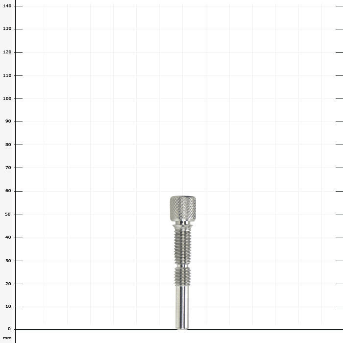LockJack Clamp Jaw Mounting Screw, Silver Screw with Fluted Head and Thread