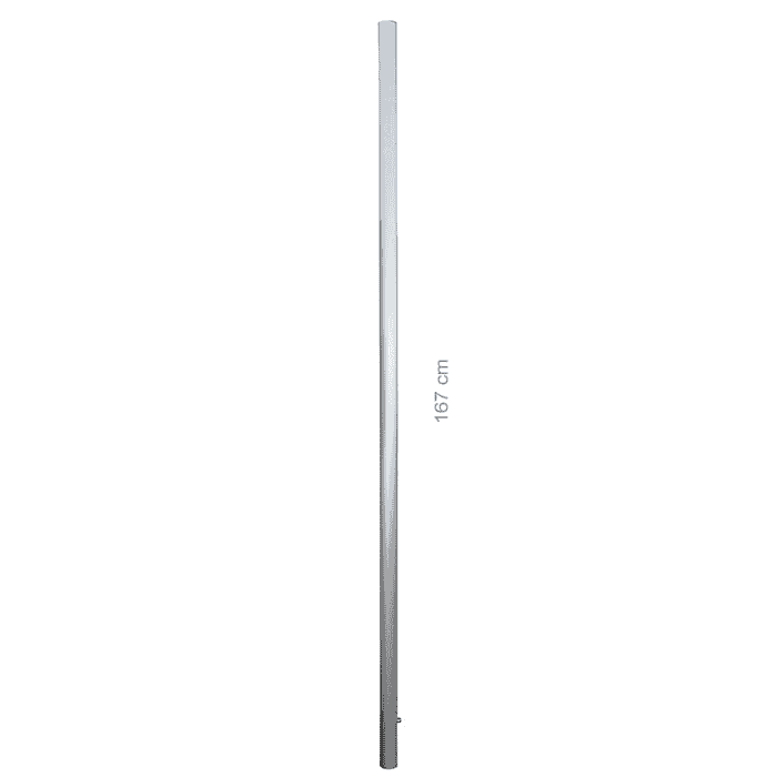 Hayate 500 rod middle, long, thin silver rod with the inscription "167 cm" next to the rod