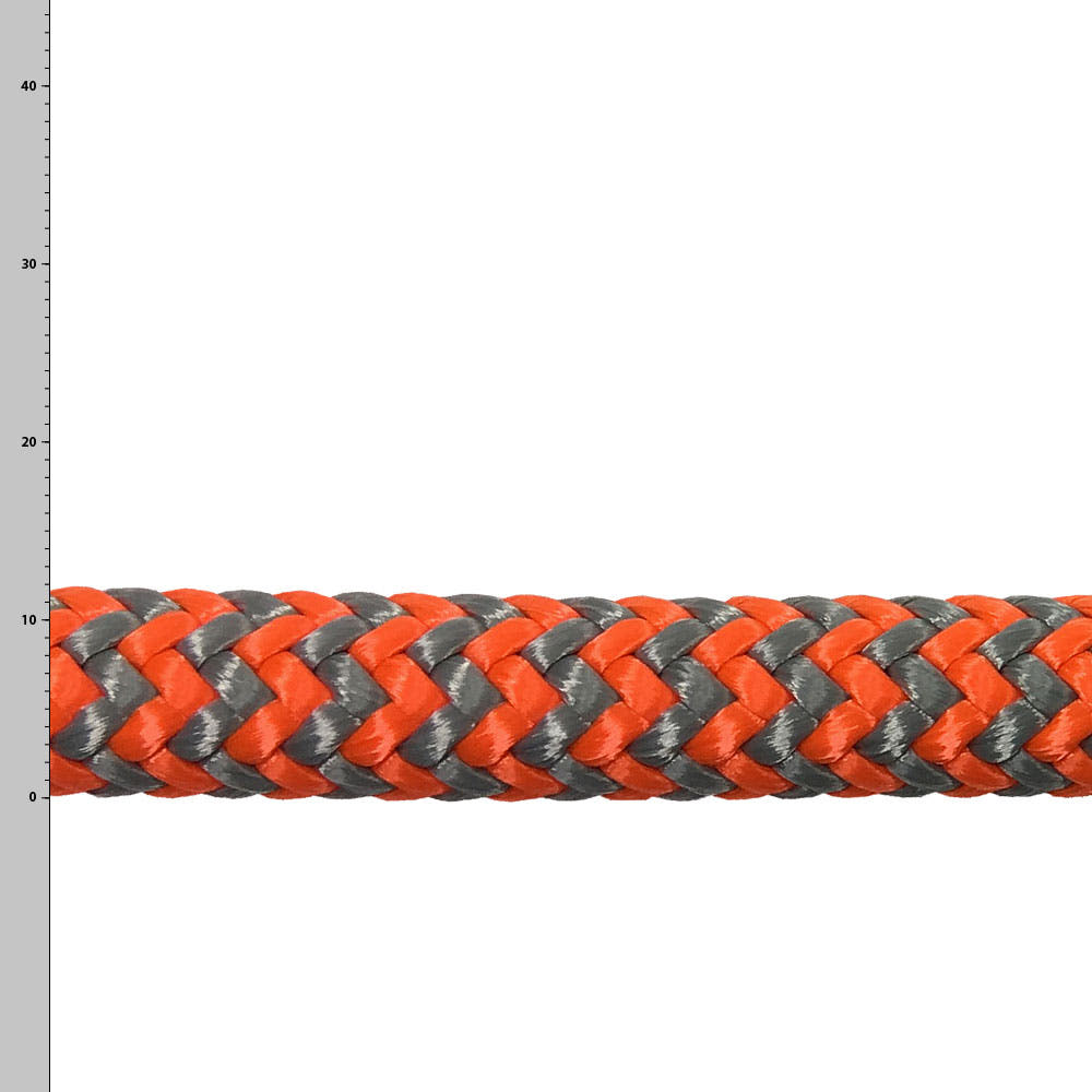 Woodpecker Orange Rope in Orange and Grey Braided Pattern