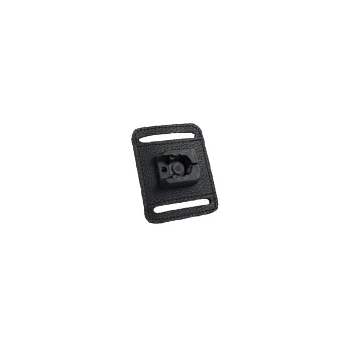 Maclip Light Belt Holder, Black Rectangular Holder with Two Loops and a Central Plastic Attachment