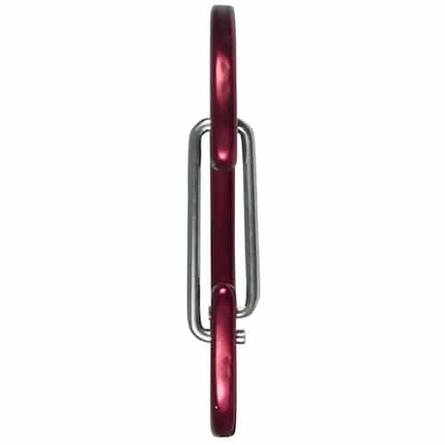Wire 60 Snap Hook in Red with Silver Feather, Manufacturer Edelrid, Side View