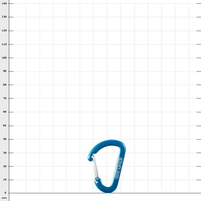 Snap hook Edelrid Wire 40 in blue with silver spring