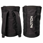 Pro 450 Bag, black notch bag with back and front, two padded shoulder straps and logo visible on the side