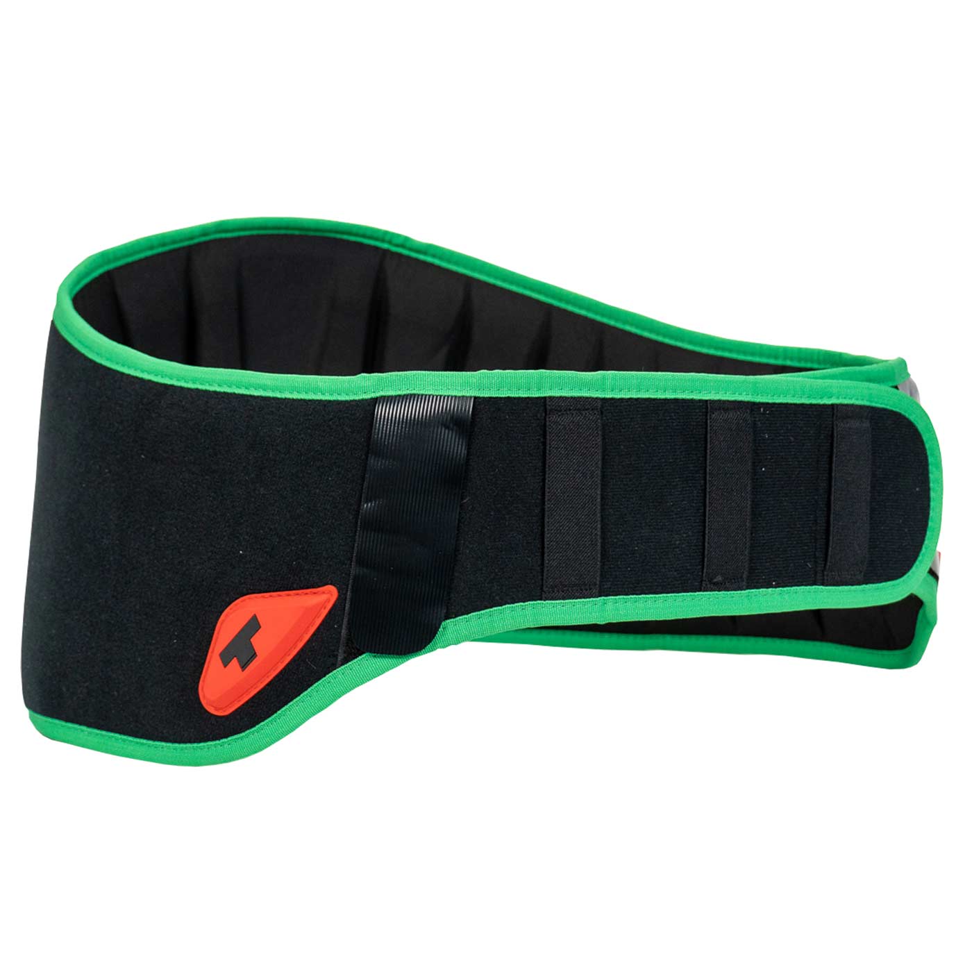 treeMOTION Ultra Comfort Padding, black padding with green border and red Teutoburger logo on the side