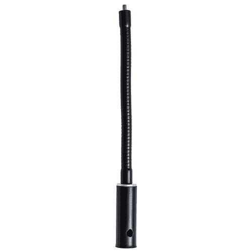 ArboRapid MediaAdapter Flex Arm, Black Straight Flexible Arm with Threaded Screw and Cylindrical Connector