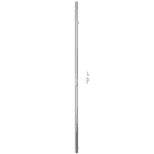 Hayate 500 rod top, long thin silver rod with several small holes, 165 cm long