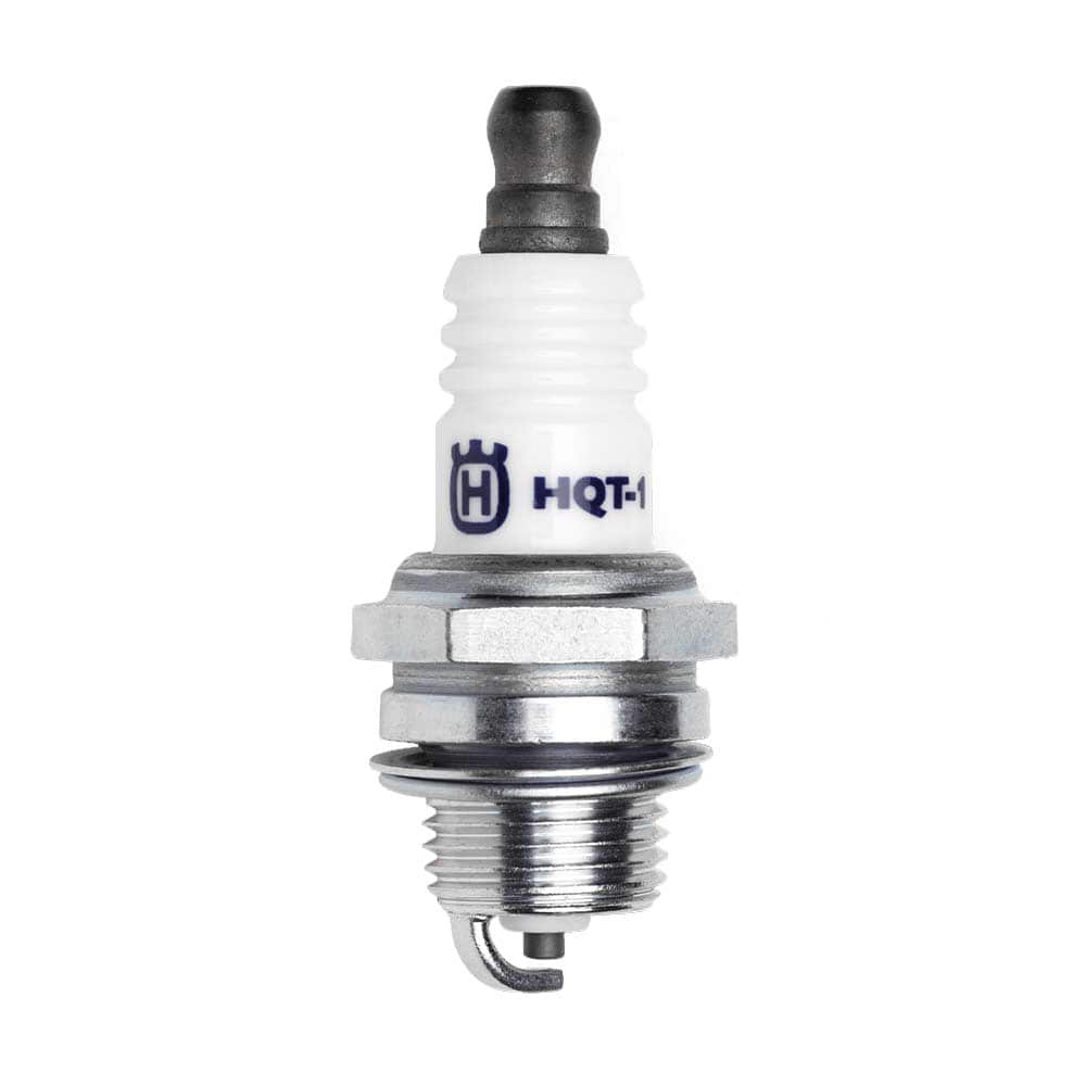 HQT-1 Spark Plug with White Ceramic Body and Metal Thread, Black Connector Top