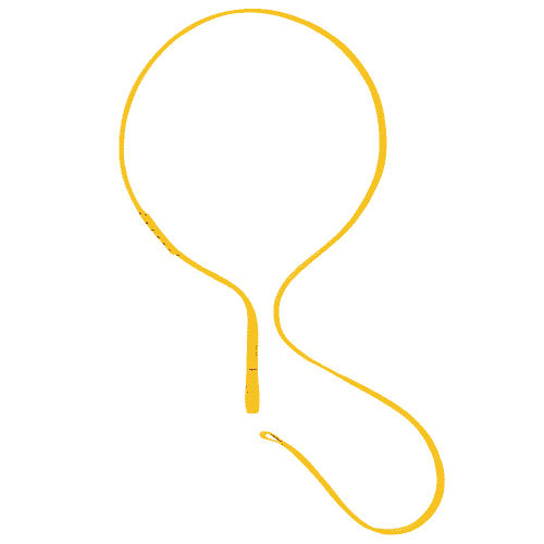 Eject webbing, yellow webbing in loop form, no manufacturer's specs, different perspective