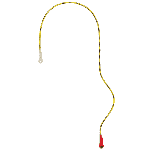 Microflip Rope, yellow and black rope with red handle and transparent end