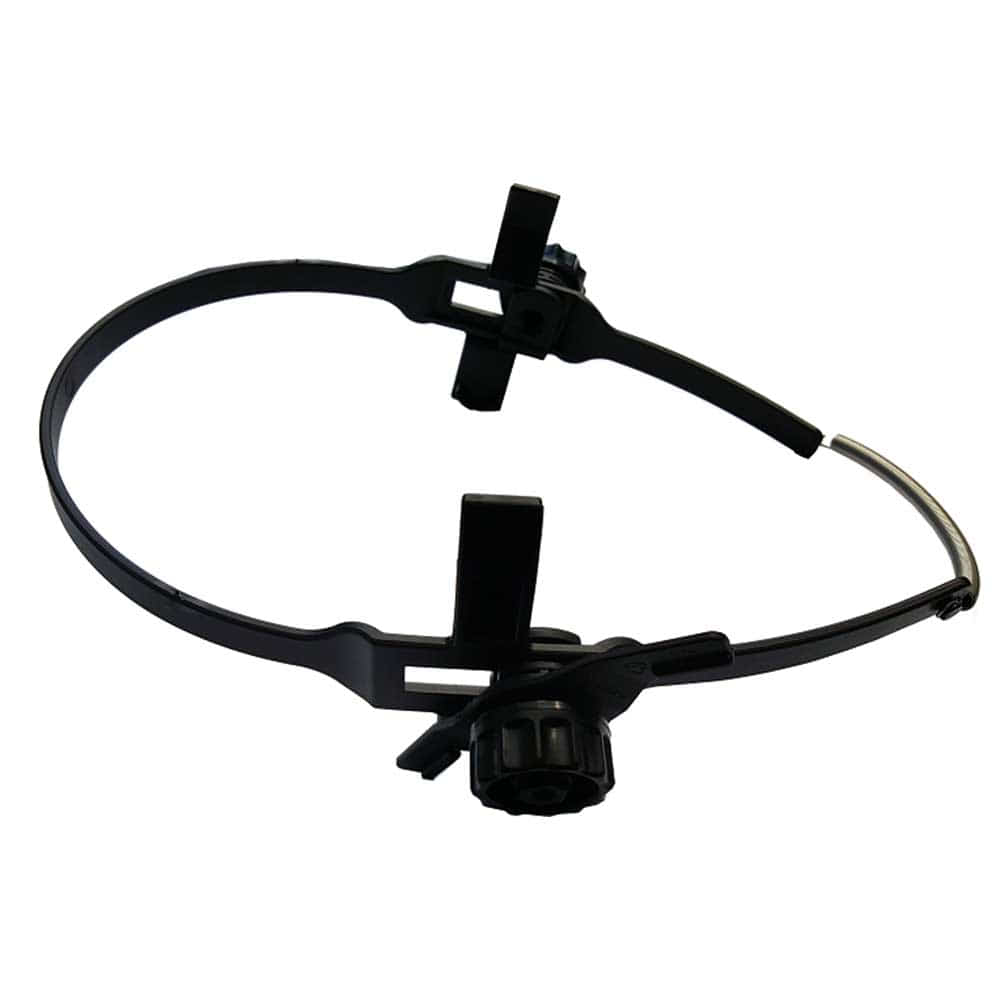 clearmaxx Universal helmet adapter made of black plastic with adjustable strap and twist lock