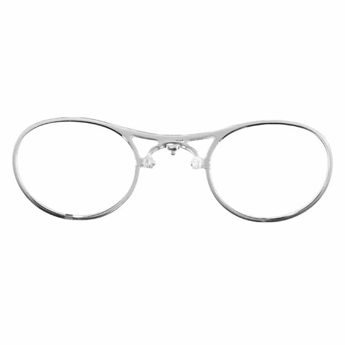 PROTOS® goggle insert, silver metal frame with two oval lenses
