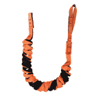 Full Reach Lanyard in Orange and Black, Spiral Wrapped Strap with Loop Ends