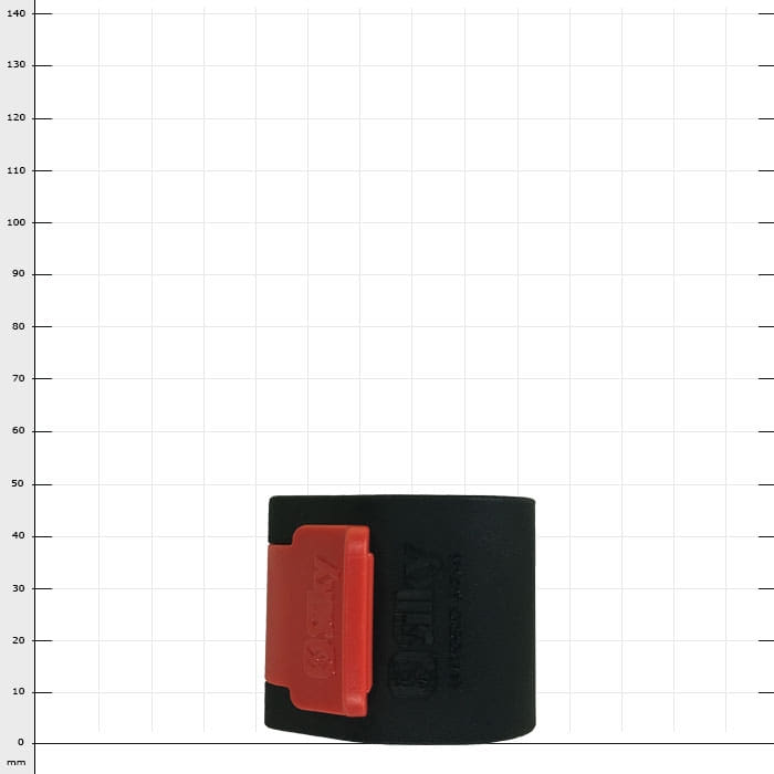 Hayauchi Clamp small, black clamp with red clip, manufacturer's name not visible