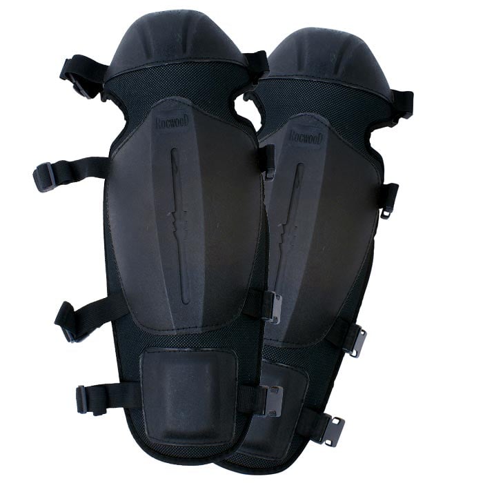 Shinguard Shin Guards in Black with Multiple Adjustable Straps and Padded Protection Area