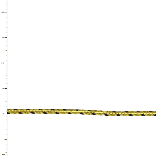 Multicord yellow-black rope with pattern, diameter about 2 mm
