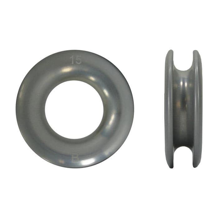 LightAnchor Nutring small, grey round ring with smooth surface, visible from the front and from the side