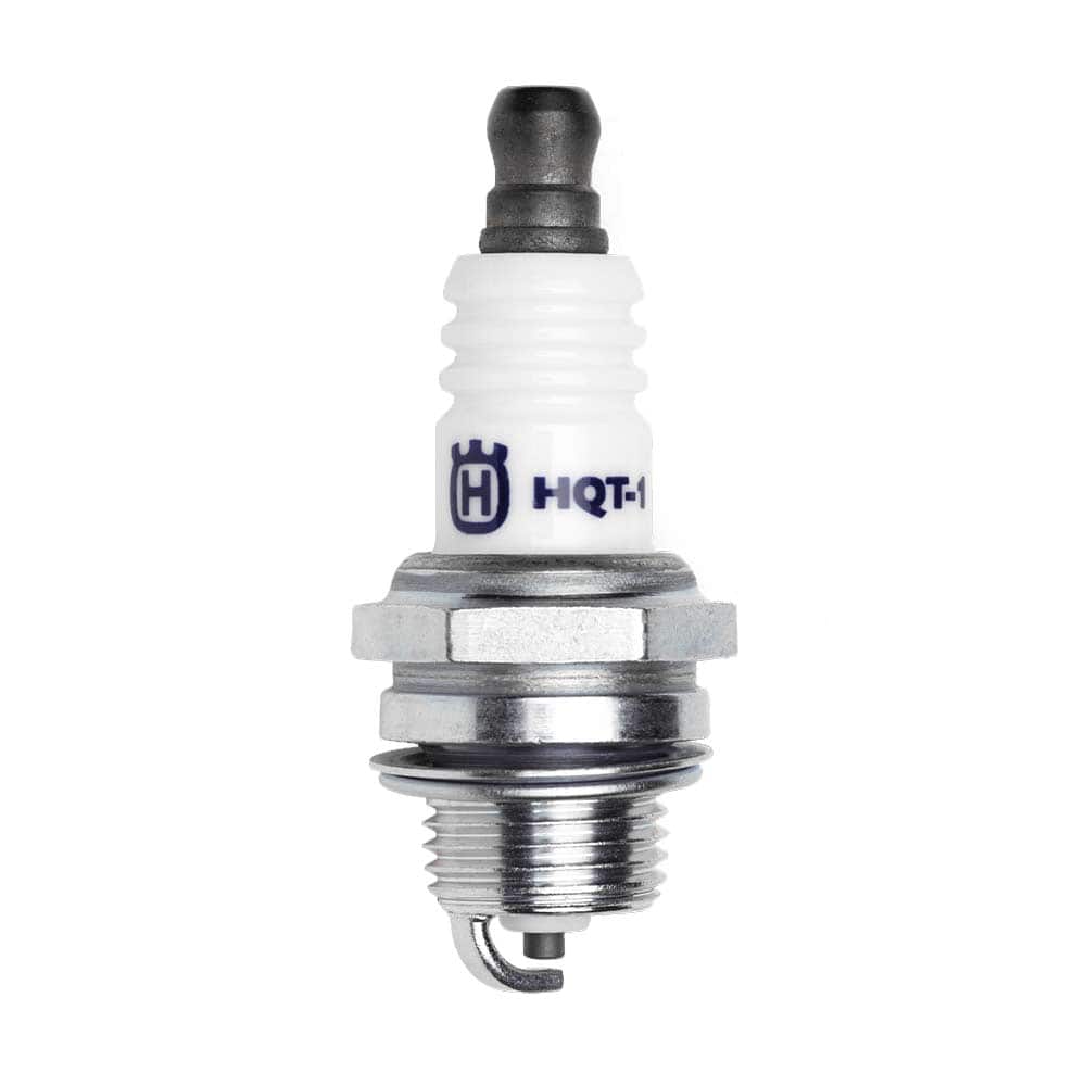 HQT-1 Spark Plug with White Ceramic Body and Metal Thread, Black Connector Top
