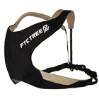 Nate shoulder strap by FTC TREE in black and beige with white FTC TREE logo, side view