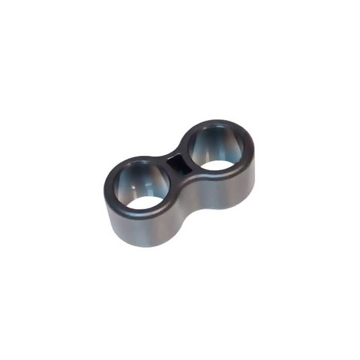 Tri-Guard connecting ring, black, with two round openings made of metal or plastic