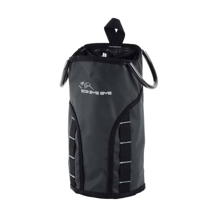 DMM Tool Bag 6 black tool bag with two metal rings and carrying strap, manufacturer DMM