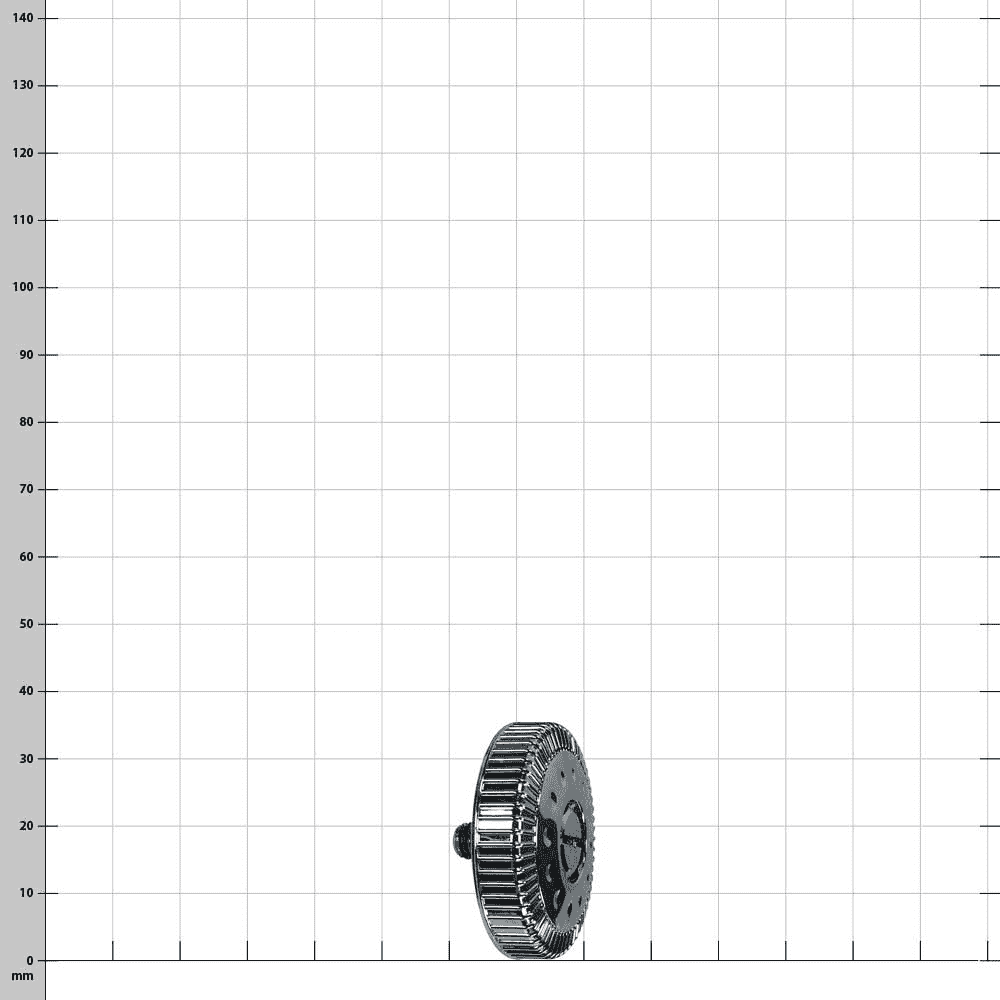 Sugoi Handle Screw, round, black, with ribbed rim and central screw