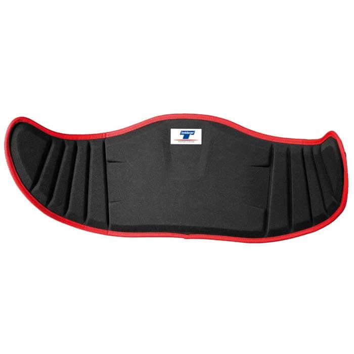 treeMOTION Comfort hip pad in black with red border and a small white label in the middle