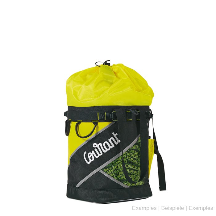 Host Climbing Bag by Courant in Black and Yellow with Yellow Pull Top and Black Strap