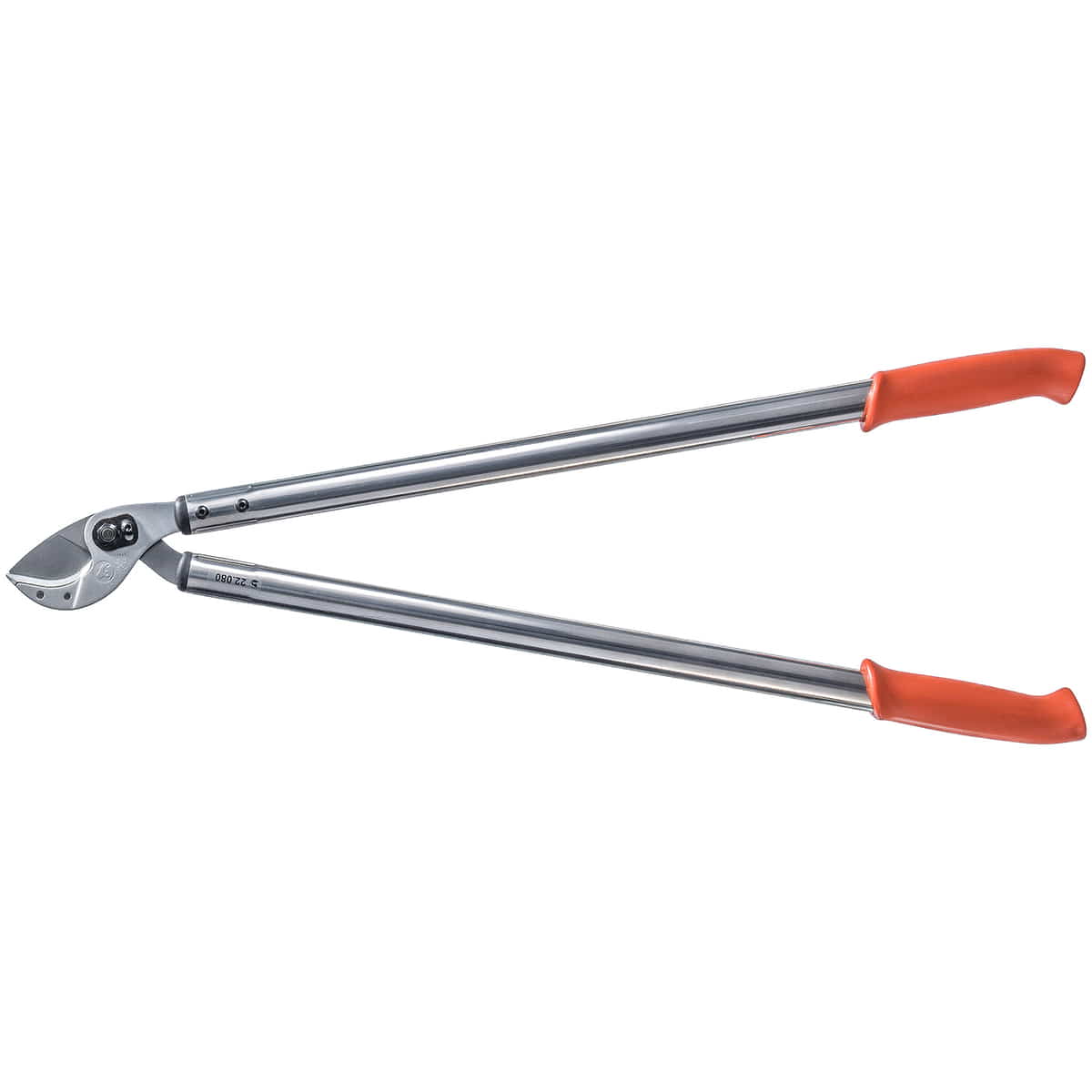 Anvil 22.080 with long silver handles and orange handle ends, cutting head with screws