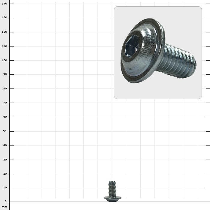 Distel Lens Head Screw M6x12