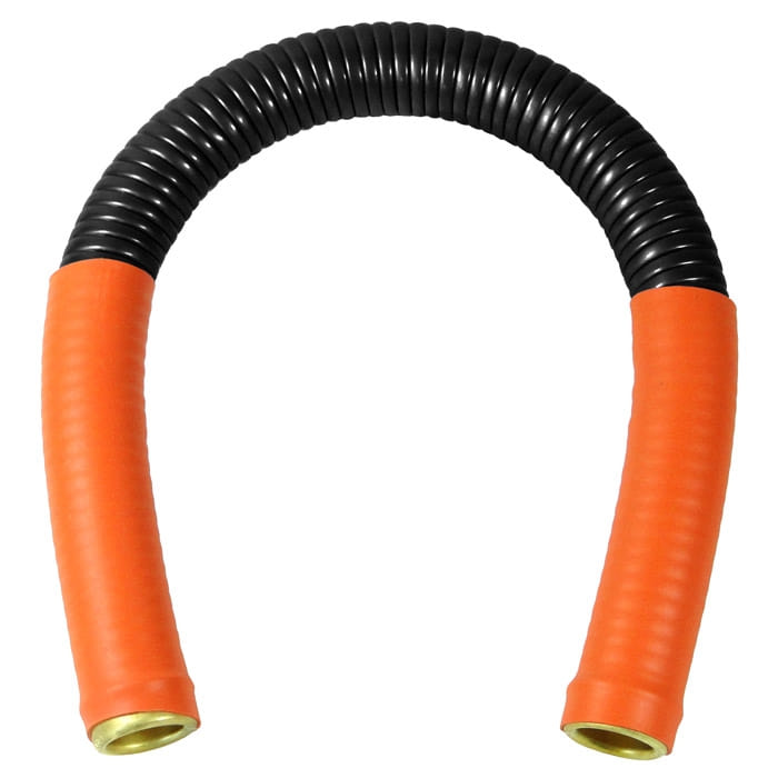 E-Tuber 15 with black and orange rubber sleeves and metal ends, curved
