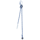 Switch Pro Adjust, blue and white rope with snap hook and green protection at the bottom, without padding