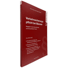 Traffic safety obligation for trees by Armin Braun and Cedric Vornholt, red book photographed diagonally from the front, visible spine with title and authors