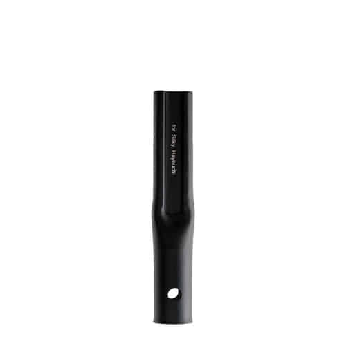 Adapter for telescopic poles, black, with inscription "for Silky Hayauchi"
