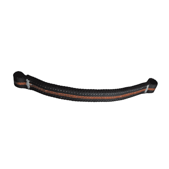 Tree Austria 3 Central Ribbon, black textile-like ribbon with orange and gray line, loops at both ends