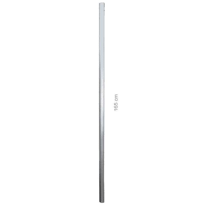 Hayate 500 rod bottom, long silver metal rod with the indication 165 cm length