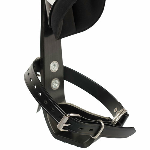 Distel Carbon 3.1 Classic by Distel, close-up of the foot strap with buckle and metal rings, side view